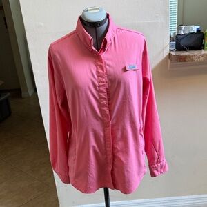 Columbia Vibrant Pink Long Sleeve Shirt